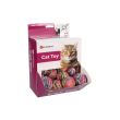 JUCARIE PENTRU PISICI MINGE MULTICOLORA CU CLOPOTEL 4,4CM (30BUC./DISPLAY)