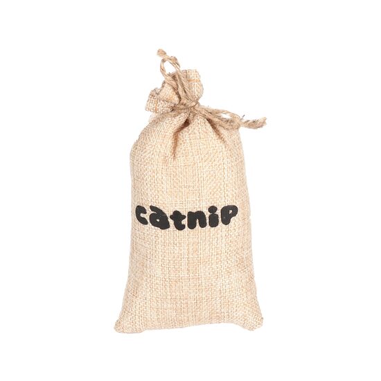 JUCARIE PENTRU PISICI FLAMINGO SAC TEXTIL CU IARBA PISICII SI CLOPOTEL 15CM