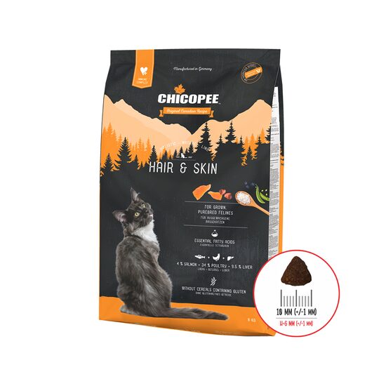HRANA USCATA PENTRU PISICI SUPER PREMIUM CHICOPEE HNL HAIR&SKIN 8KG