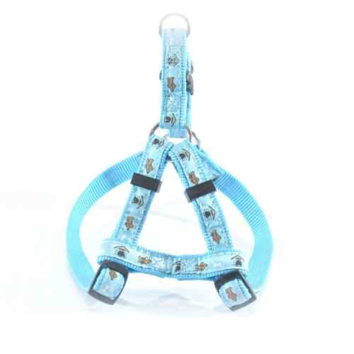 HAM PENTRU CAINI NYLON MOL CU MODEL LIGHT BLUE CLICK 15MM*30-50CM/L2602.15050B