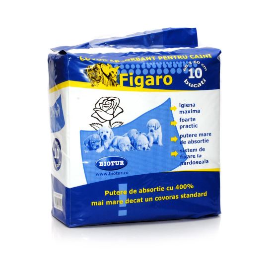 COVOR ABSORBANT PENTRU CAINI FIGARO 60X60CM (10BUC/PCH)