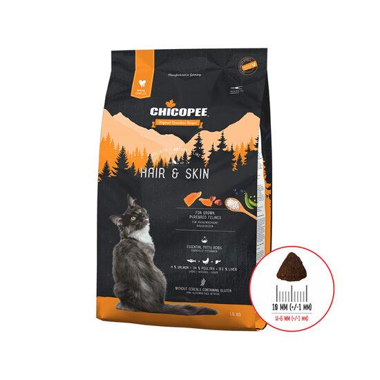 HRANA USCATA PENTRU PISICI SUPER PREMIUM CHICOPEE HNL HAIR&SKIN 1.5KG