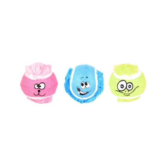 JUCARIE PENTRU CAINI FLAMINGO MINGE TENIS SMASH BLUE/PINK/GREEN 6CM