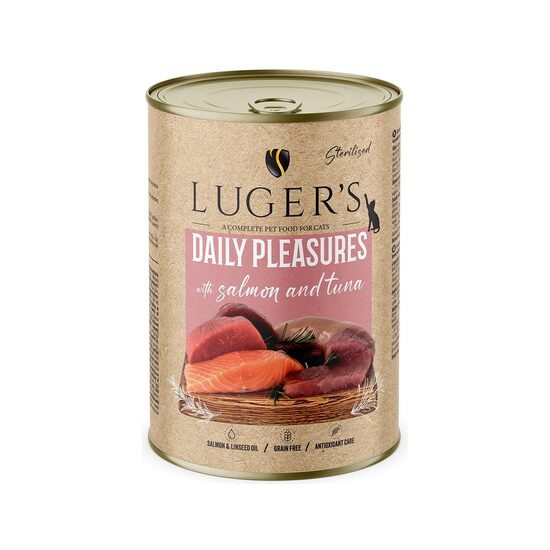 LUGER'S HRANA UMEDA CONSERVA PISICI STERILIZATE CU SOMON & TON 400G