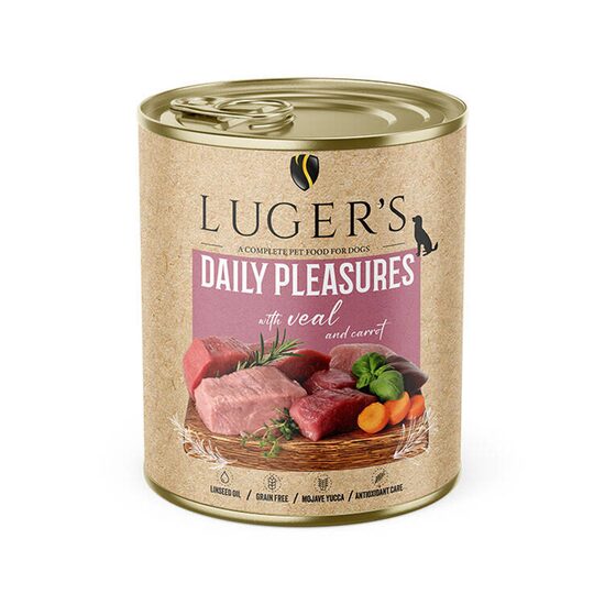 LUGER'S HRANA UMEDA CONSERVA CAINI CU VITEL & MORCOV 800G