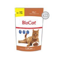 BIOCAT HRANA UMEDA PENTRU PISICI CU CURCAN IN SOS - 22 PLICURI x 100G