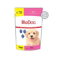 BIODOG HRANA UMEDA PENTRU CATELUSI CU PUI IN SOS - 22 PLICURI x 100G