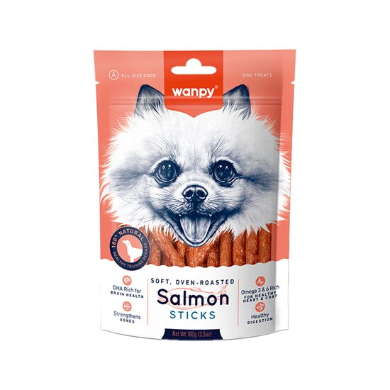 WANPY RECOMPENSE PENTRU CAINI STICKS CU SOMON 100G
