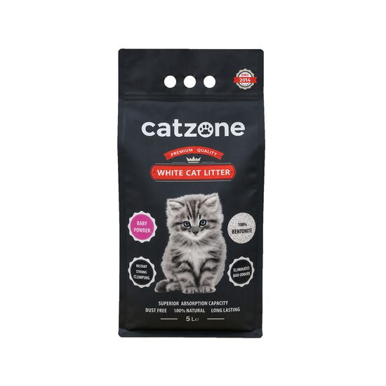 CATZONE CLUMPING NISIP SUPER PREMIUM BABY POWDER 5L/4.2KG