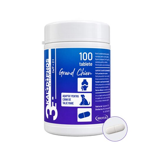 VETAPRO GRAN CHIEN COMPLEX 3KAL+D+PHOS CAINI TALIE MARE 100TB/CUT