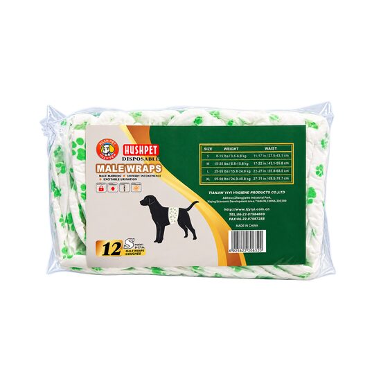 HUSHPET SCUTECE CAINI MASCULI S (4-7KG/28-43CM)